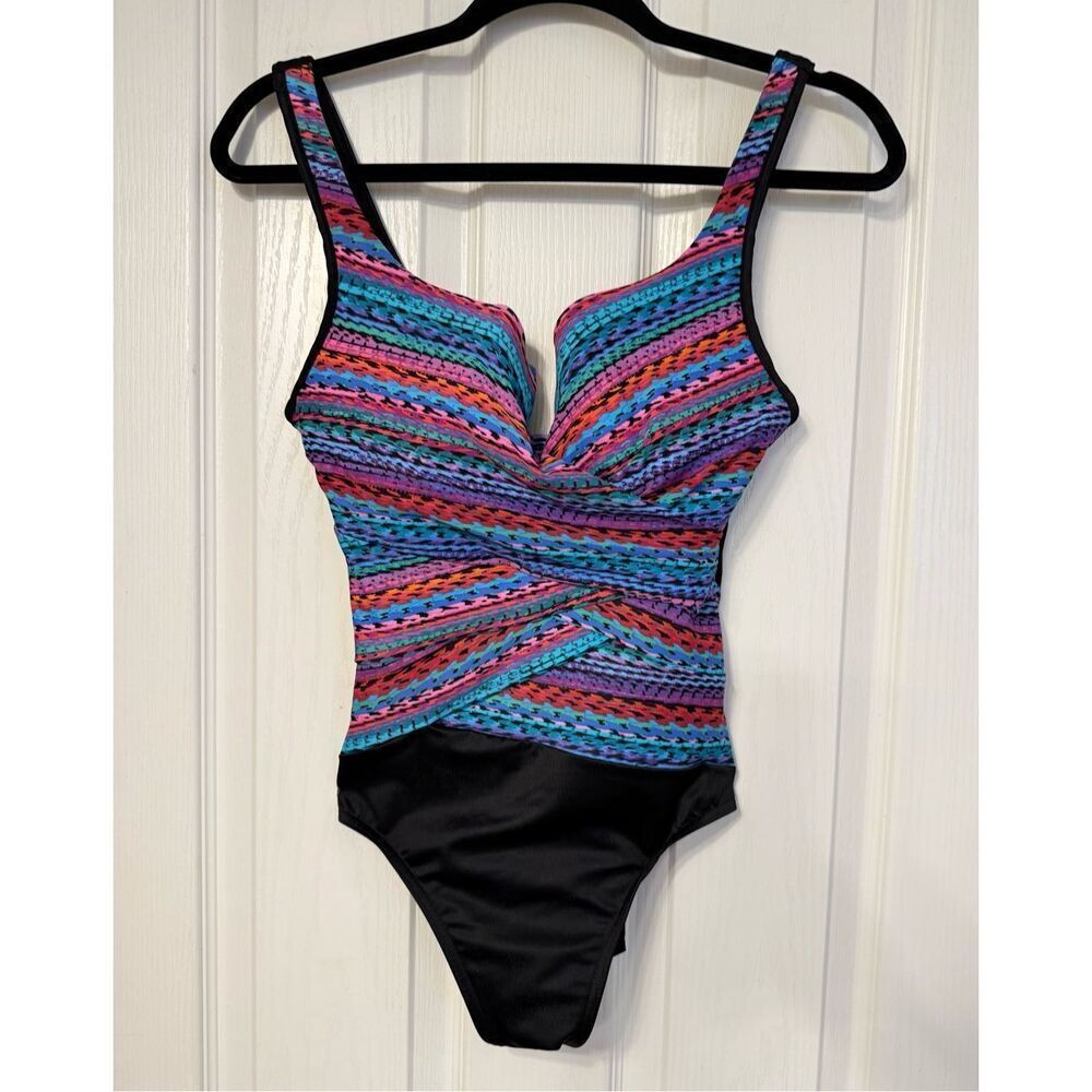 Miraclesuit Carnivale Layered One Piece Women’s Swimsuit Size 6 Resort